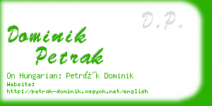 dominik petrak business card